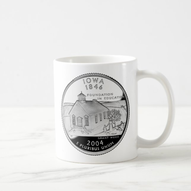 Staat Viertel der umkehrenden Imitate von Iowa Kaffeetasse (Rechts)
