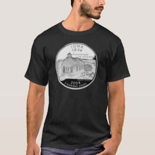 Staat Viertel der umkehrenden Imitate von Iowa T-Shirt