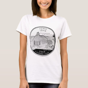 Staat Viertel der umkehrenden Imitate von Iowa T-Shirt