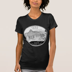 Staat Viertel der umkehrenden Imitate von Iowa T-Shirt
