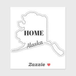 Staat von ALASKA Kontur des Staat . Alaska, Zuhaus Aufkleber