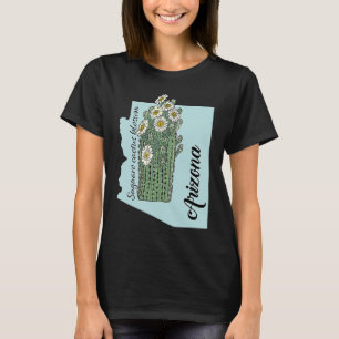 Staat von Arizona Blume Saguaro Kakteen Blüte T-Shirt