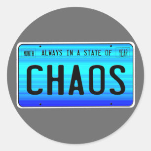 Staat von Chaos Runder Aufkleber