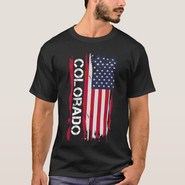 Staat von Colorado-Bekleidung und -Design T-Shirt (Vorderseite)