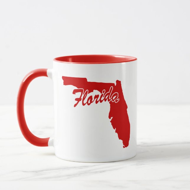 Staat von Florida Form Rote Tasse (Links)