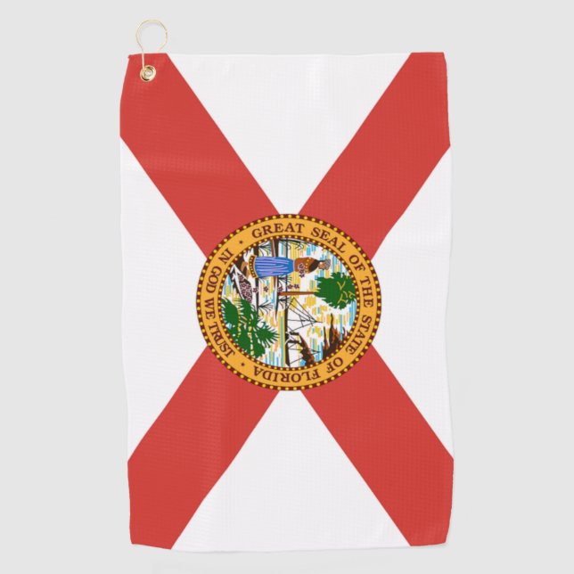 Staat von Florida Golf Towel Golfhandtuch (Vorderseite)