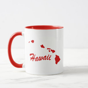 Staat von Hawaii Form Rote Tasse