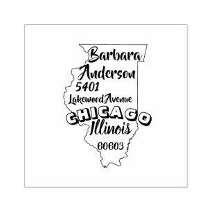STAAT VON ILLINOIS LINCOLN RÜCKSENDEADRESSE CHICA GUMMISTEMPEL