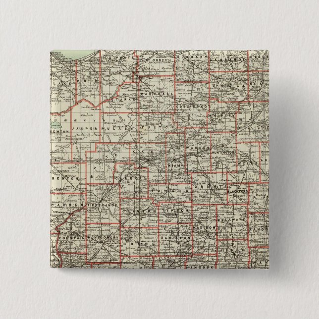 Staat von Indiana Button (Vorderseite)