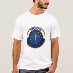 Staat von Indiana Flag Siegel T - Shirt
