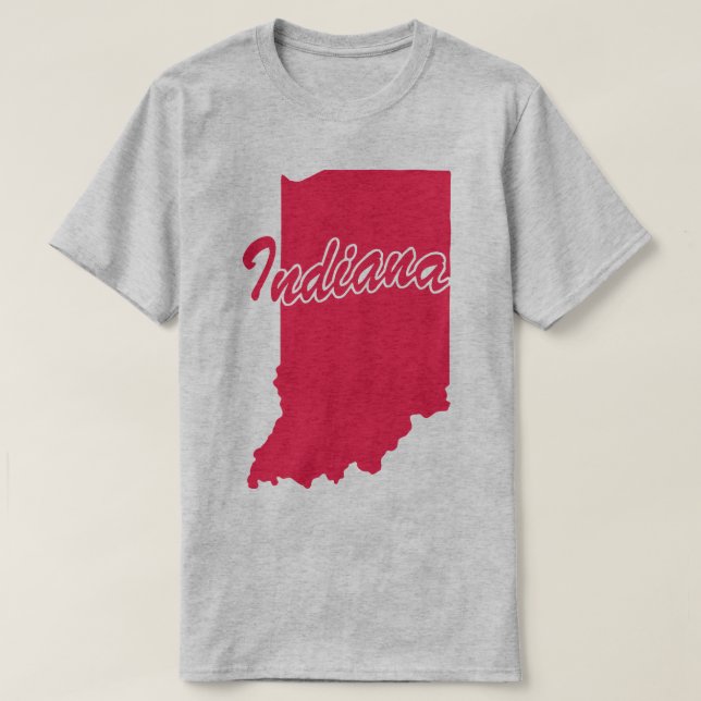 Staat von Indiana Shape-T - Shirt (Design vorne)
