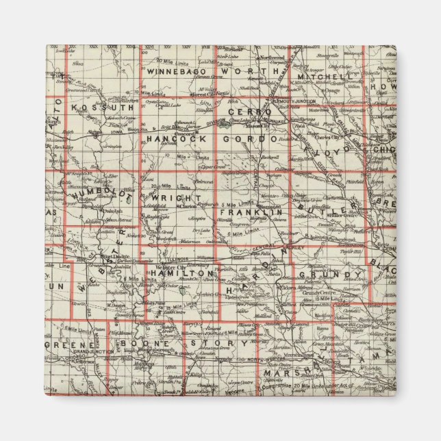 Staat von Iowa Magnet (Vorne)