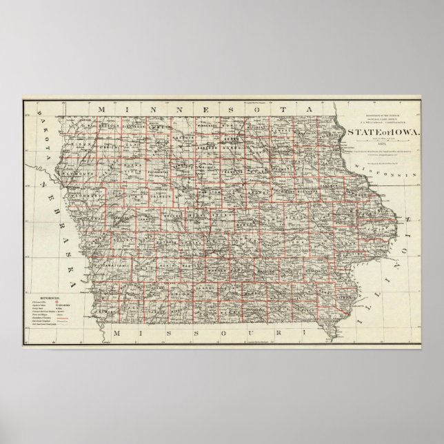 Staat von Iowa Poster (Vorne)