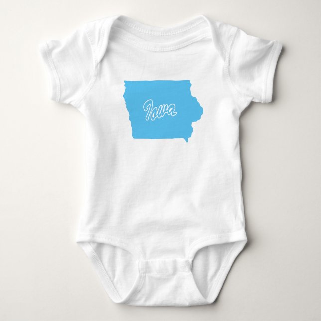 Staat von Iowa Shape Baby Bodysuit Baby Strampler (Vorderseite)