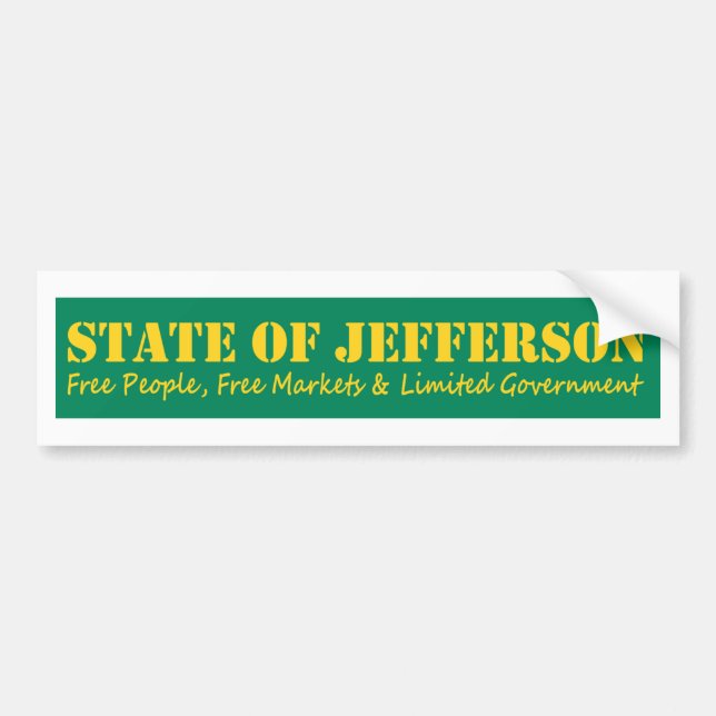 Staat von Jefferson bumber Aufkleber Autoaufkleber (Vorne)