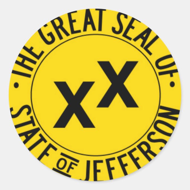 Staat von Jefferson Runder Aufkleber (Vorderseite)