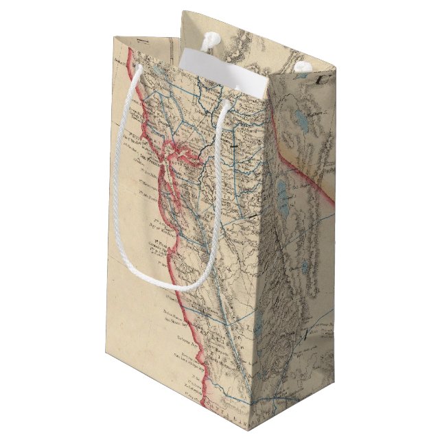 Staat von Kalifornien Kleine Geschenktüte (Rückseite Schrägansicht)
