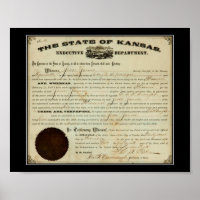 Staat von Kansas 1875 Jesse James Extraditionsorde
