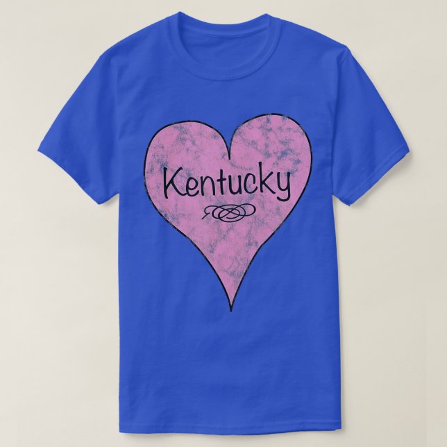 Staat von Kentucky Retro Vintages Herz T-Shirt (Design vorne)