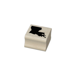 Staat von Louisiana-Silhouette Gummistempel
