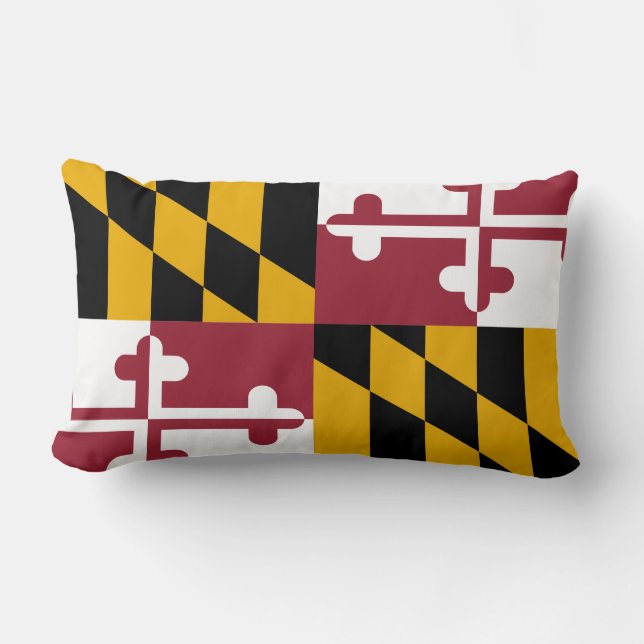 Staat von Maryland Flag Rotes Gelb Schwarz-weiß Lendenkissen (Front)