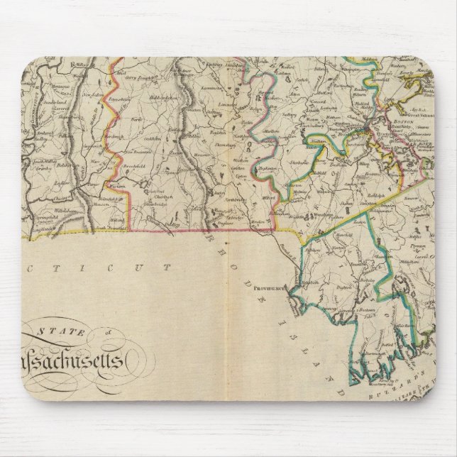 Staat von Massachusetts 3 Mousepad (Vorne)