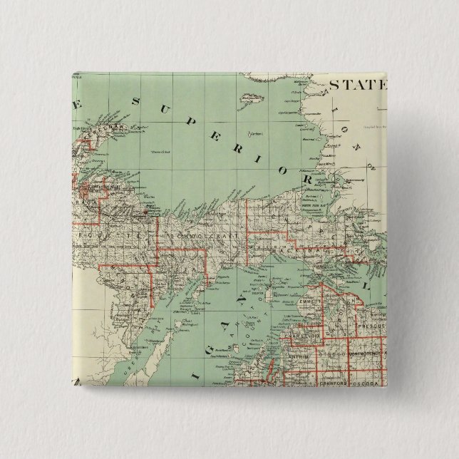 Staat von Michigan Button (Vorderseite)