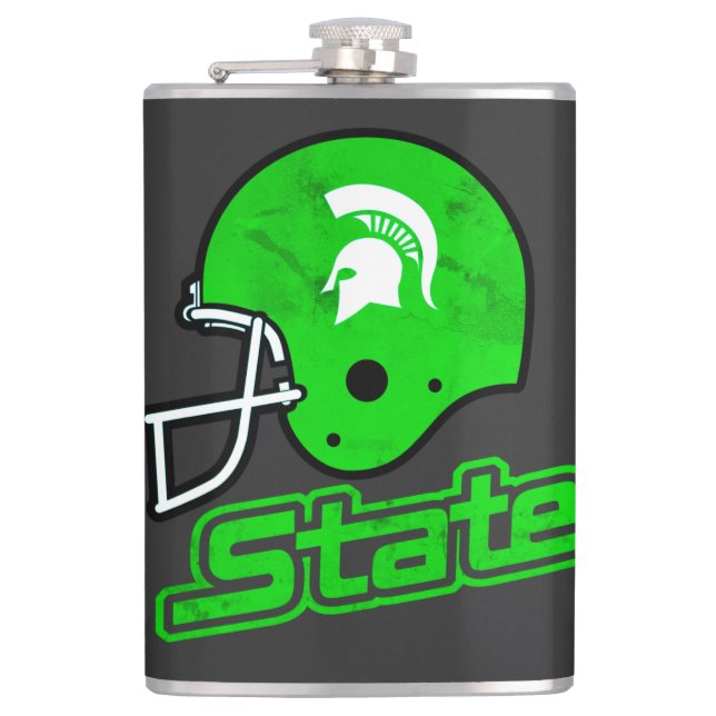 Staat von Michigan Green Flachmann (Vorderseite)