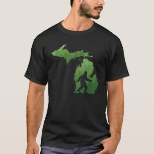 Staat von Michigan Karte Bigfoot Shirt Funny Sasqu