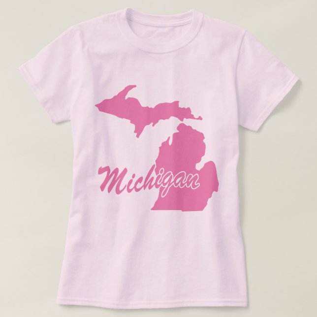 Staat von Michigan Shape T - Shirt (Design vorne)