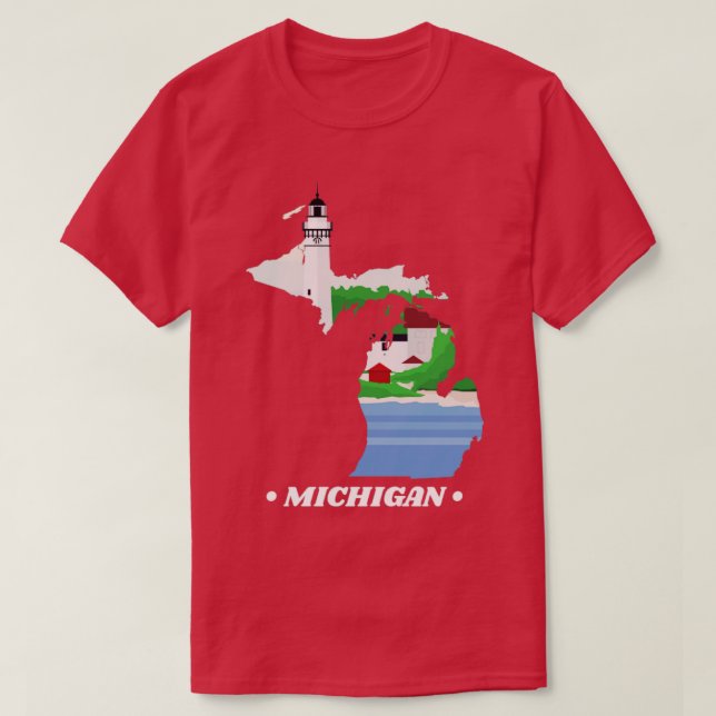 Staat von Michigan T-Shirt (Design vorne)