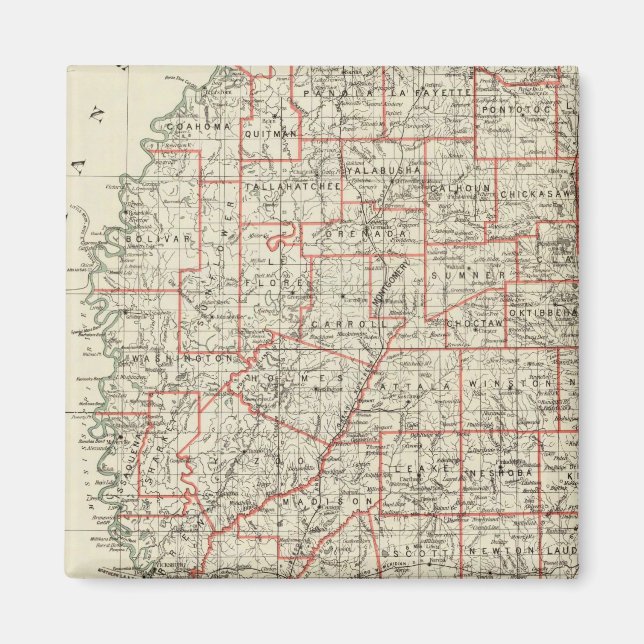 Staat von Mississippi Magnet (Vorne)