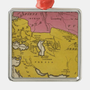 Staat von Nationen am christlichen aera Silbernes Ornament