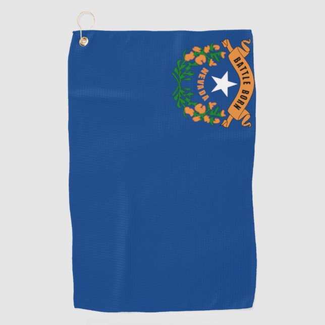 Staat von Neveda Flag Golf Handtuch (Vorderseite)