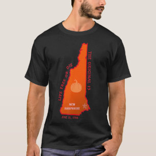 Staat von New Hampshire mit Staat und m T-Shirt