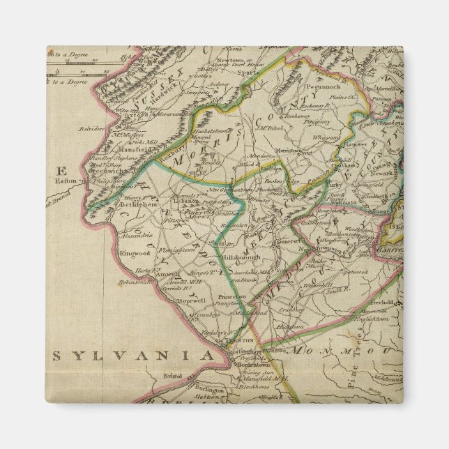 Staat von New Jersey 3 Magnet (Vorne)