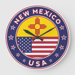 Staat von New Mexico Große Wanduhr