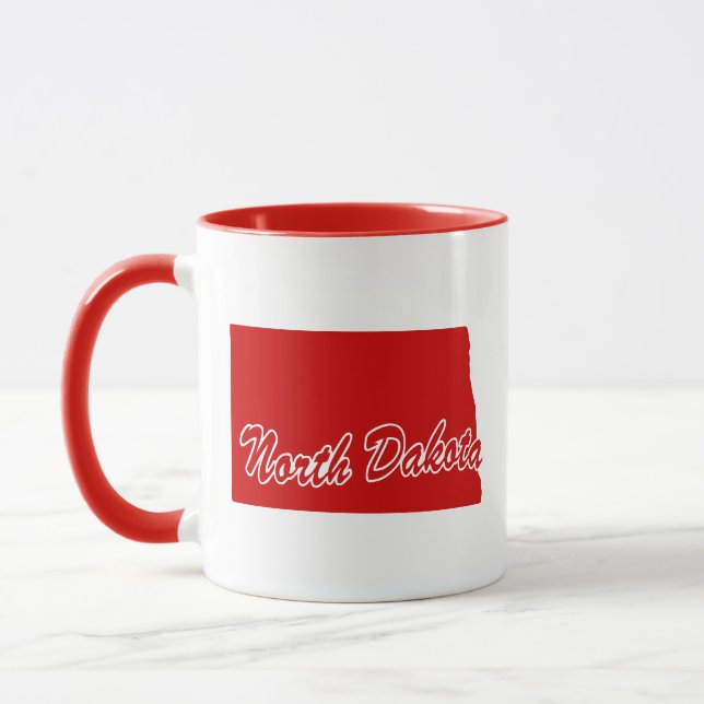 Staat von North Dakota Form Rote Tasse (Links)