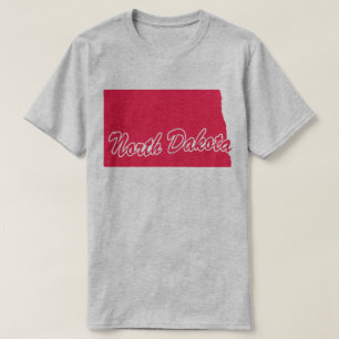 Staat von North Dakota Form T - Shirt