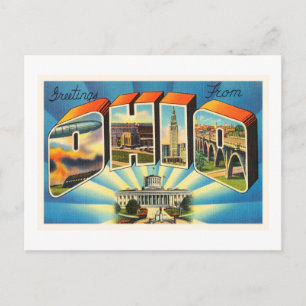 Staat von Ohio #2 OH Alte Jahrgang Reisereise Souv Postkarte