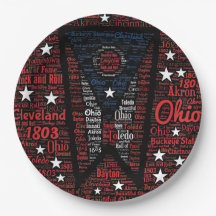 Staat von Ohio Buckeyes Paper Tellers 9"