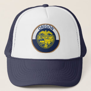 Staat von Oregon Flag Siegel Trucker Hat Truckerkappe