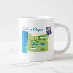 Staat von Oregon Jumbo-Tasse