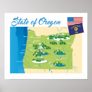 Staat von Oregon Poster
