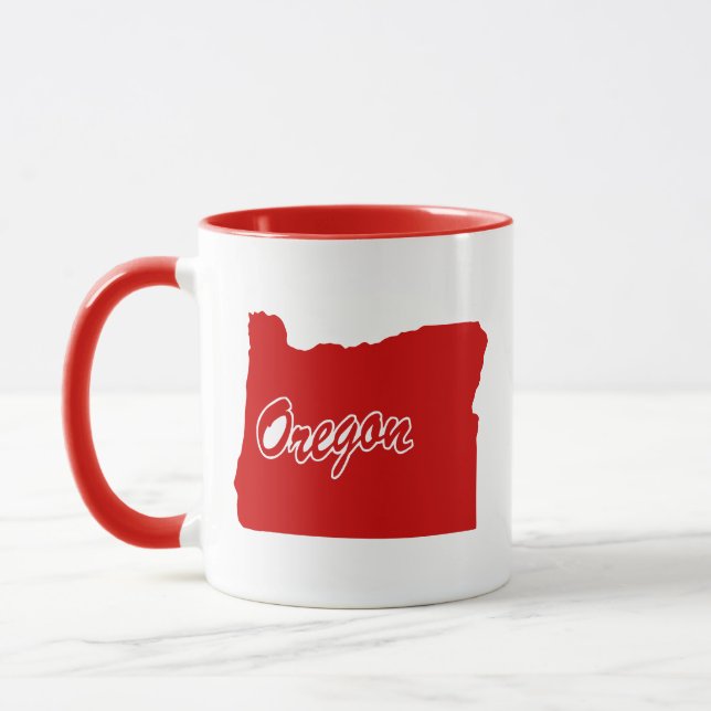 Staat von Oregon Shape Red Tasse (Links)