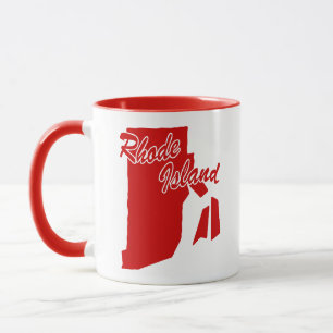 Staat von Rhode Island Form Rote Tasse