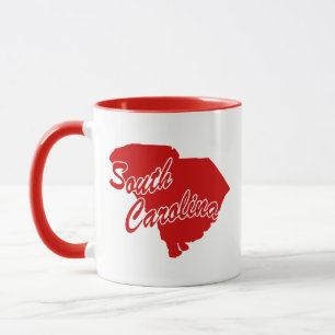 Staat von South Carolina Form Rote Tasse