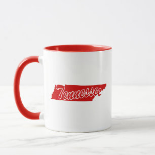 Staat von Tennessee Form Rote Tasse