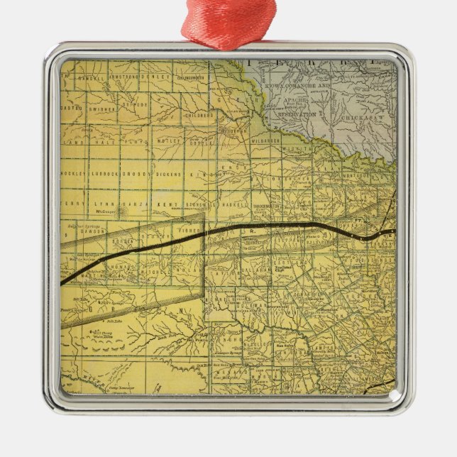 Staat von Texas 2 Silbernes Ornament (Vorne)