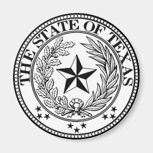 Staat von Texas-Magnet-Weiß Magnet